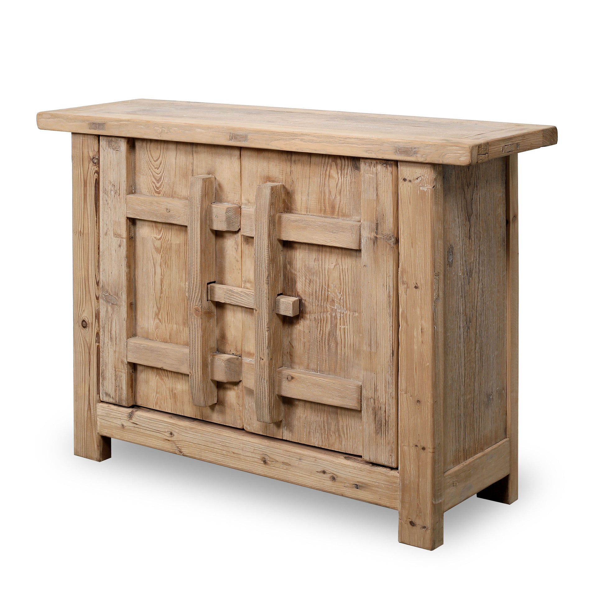 Palm Desert Reclaimed Natural Wood Two-Door Console - Luxe B Co