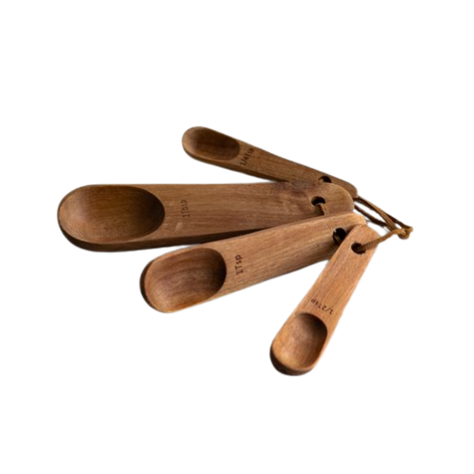 Acacia Wooden Measuring Spoons | By Luxe B Co. 