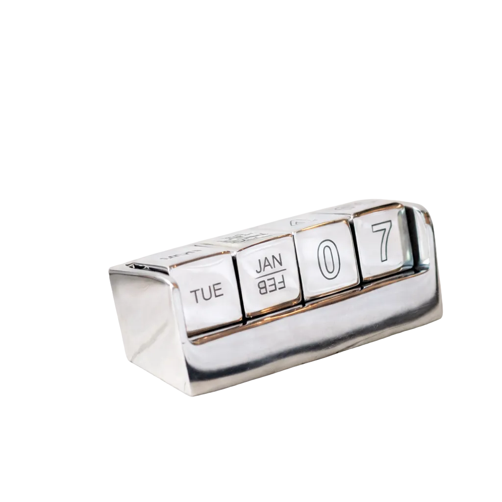 Aluminum Block Desk Calendar | By Luxe B Co. 