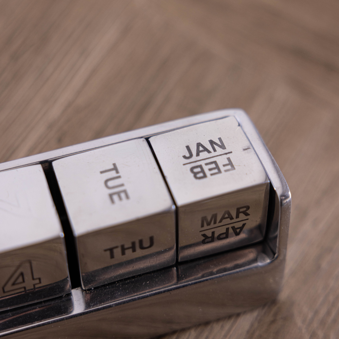 Aluminum Block Desk Calendar | Luxe B Co.