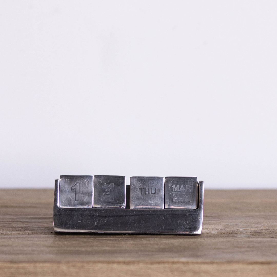 Aluminum Block Desk Calendar | Luxe B Co.