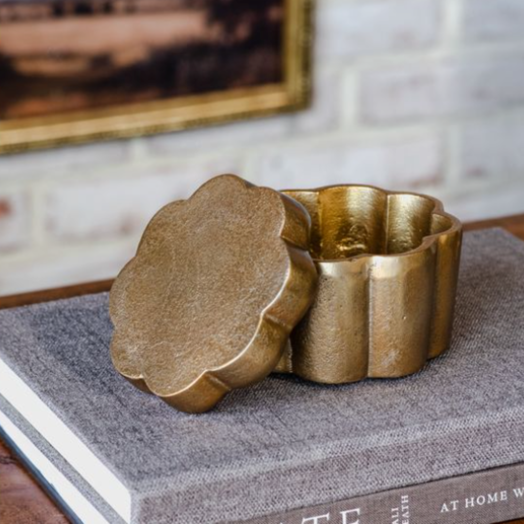 Antique Gold Flower Bowl | By Luxe B Co.
