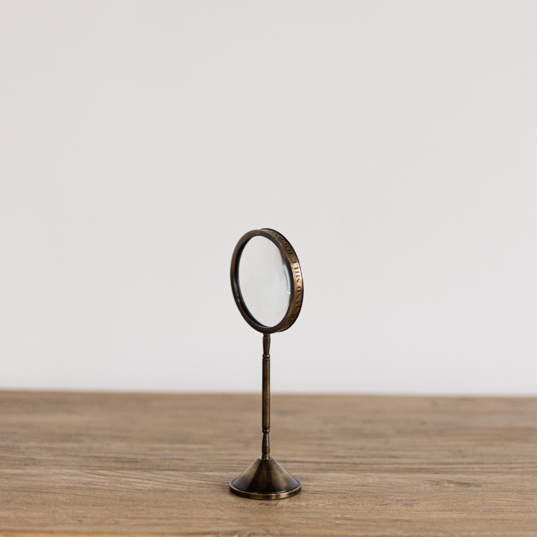 Antique Inspired Brass Magnifying Glass| By Luxe B Co.