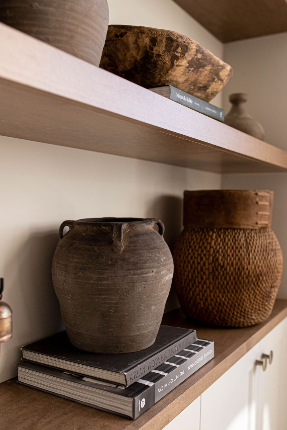 Atelier Vintage Found Black Grey Pot with Handles | By Luxe B Co.