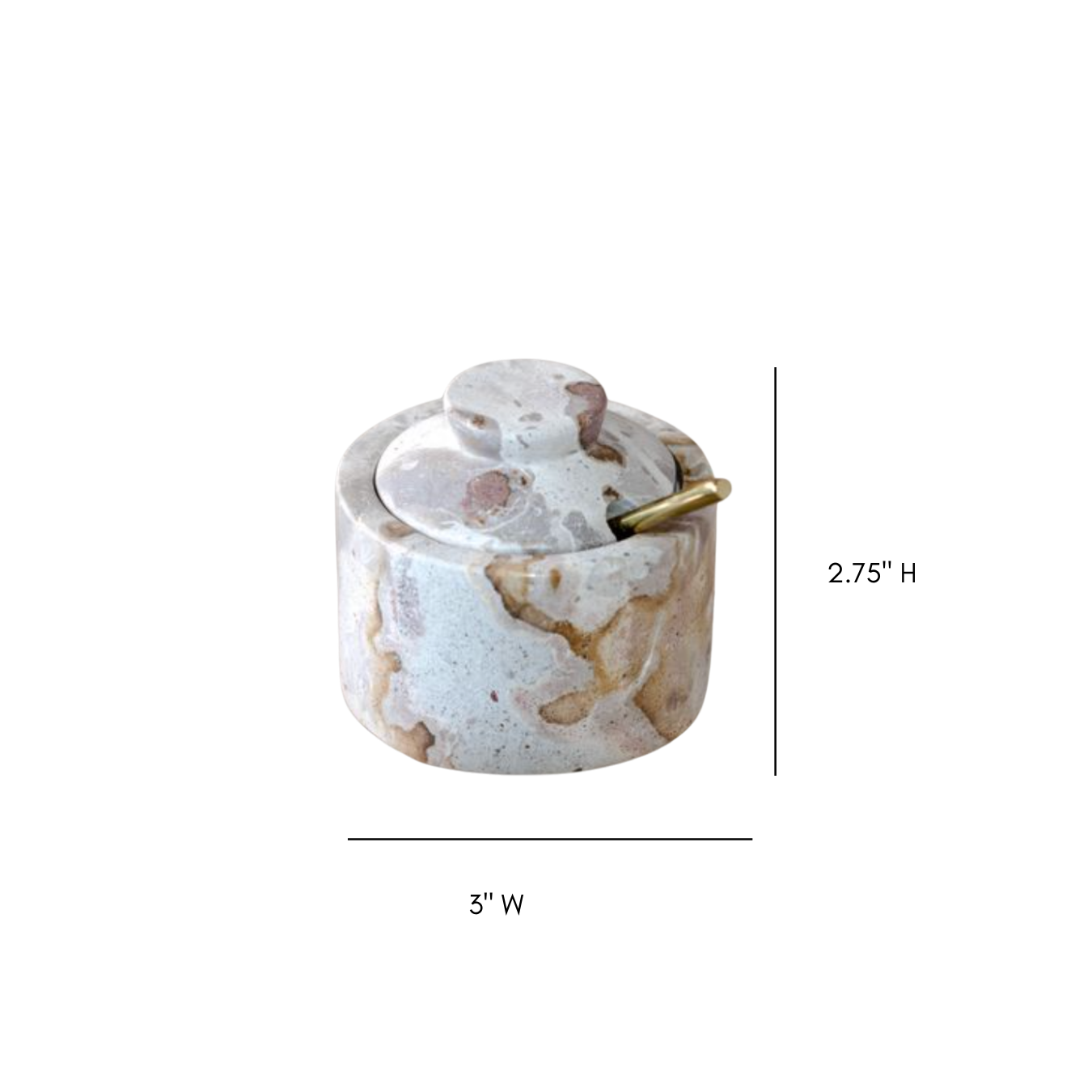 Beige Marble Salt Cellar | By Luxe B Co.