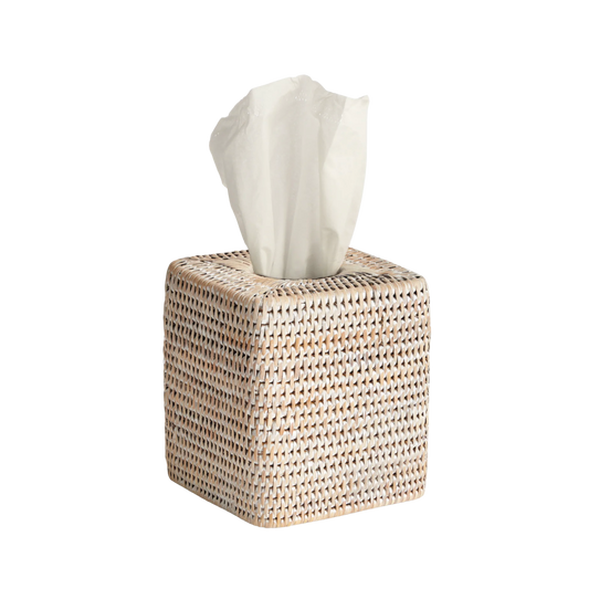 Beige Rattan Tissue Cover | By Luxe B Co.