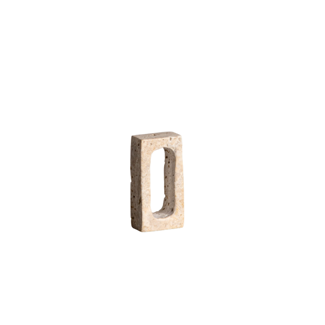 Beige Travertine Napkin Ring Set By Luxe B Co. 