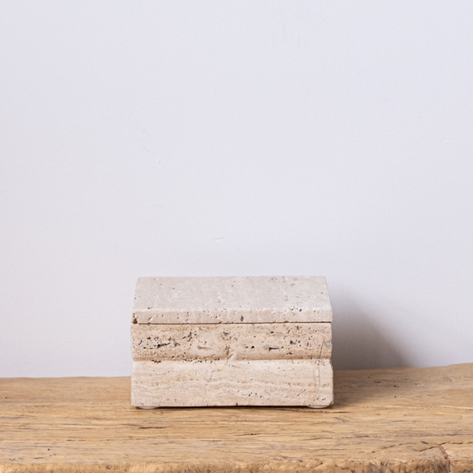 Beige Travertine Rectangle Box By Luxe B Co. 
