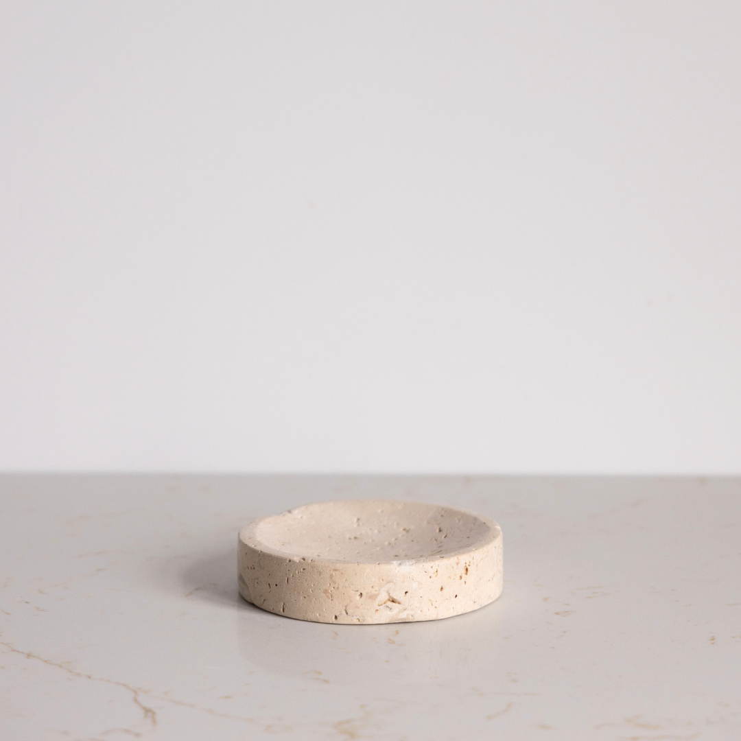 Beige Travertine Soap Dish By Luxe B Co. 
