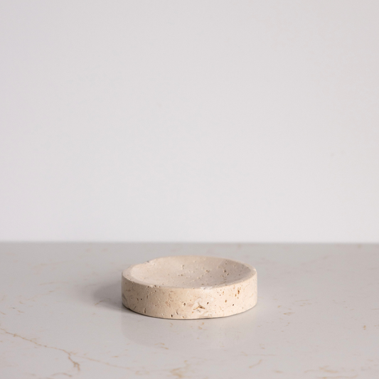 Beige Travertine Soap Dish By Luxe B Co. 