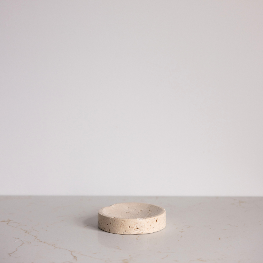 Beige Travertine Soap Dish By Luxe B Co. 