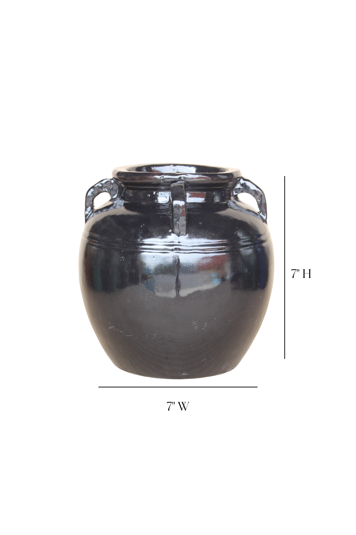 Mercier Glazed Black Vase Small | By Luxe B Co. 