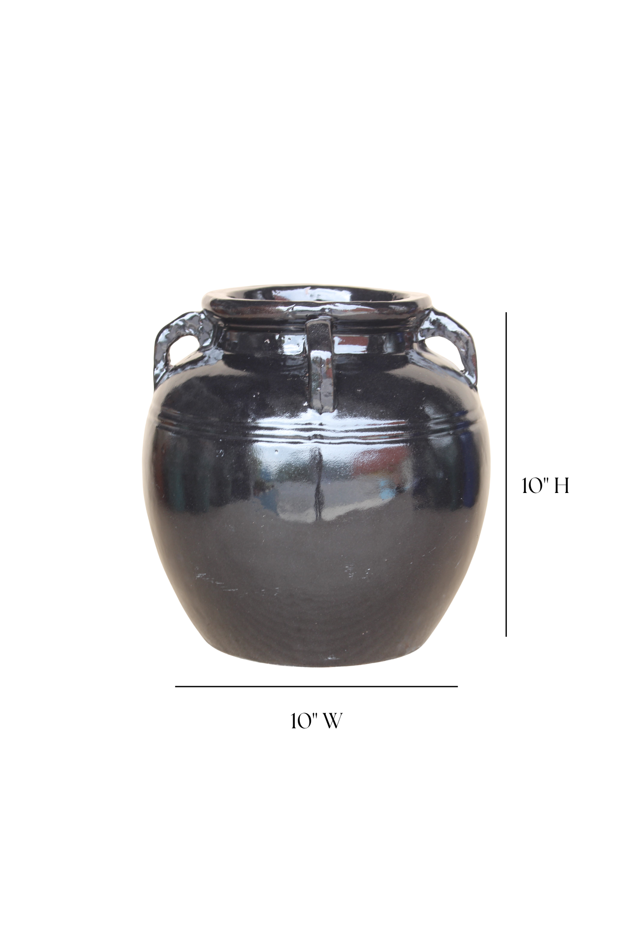 Mercier Glazed Black Vase Small | By Luxe B Co. 