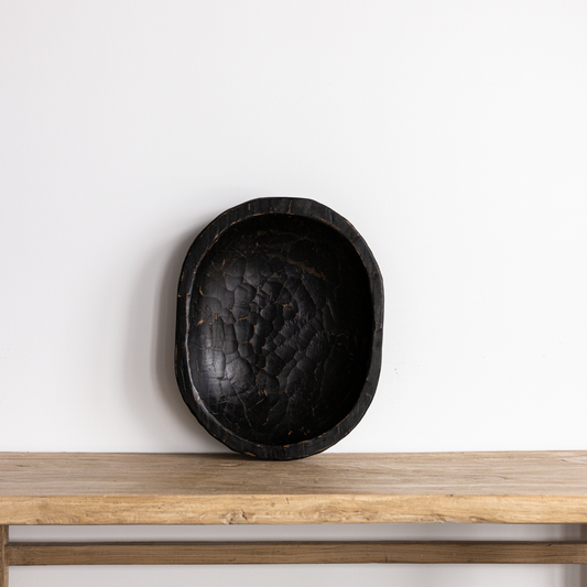 Black Wooden Dough Bowl | By Luxe B Co. 