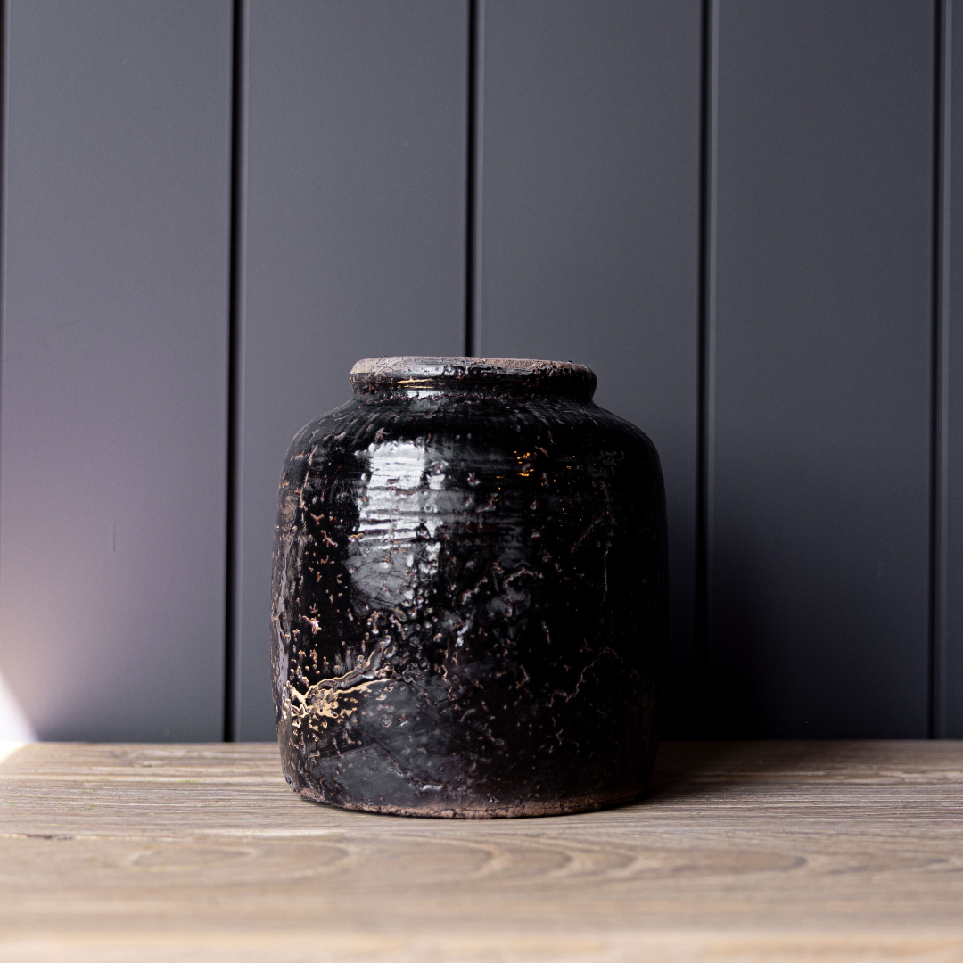 Black Ceramic Vase | By Luxe B Co.