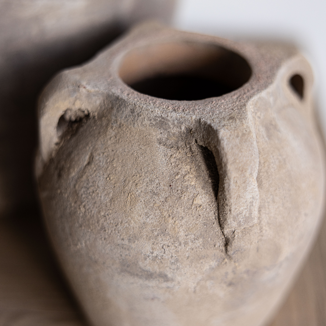 Blanc Beige Wash Vase With Handles | By Luxe B Co.