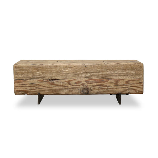 Block Beam Table With Metal Stand | By Luxe B Co.