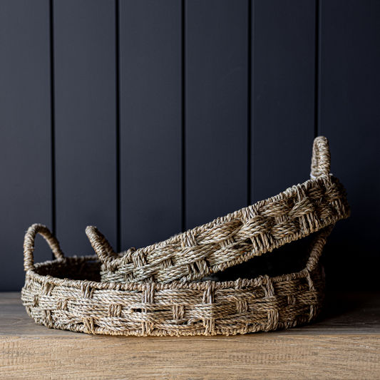  Braided Seagrass Tray | By Luxe B Co.