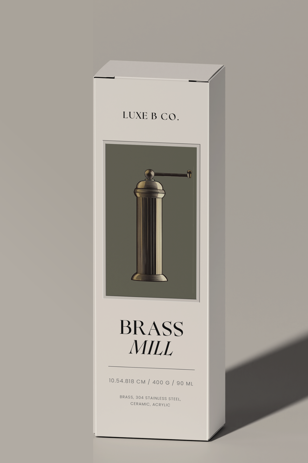 Luxe B Co Brass Mill' Salt and Pepper Grinders