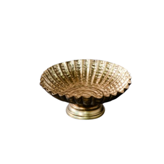 Brass Antique Fluted Dish| By Luxe B Co.