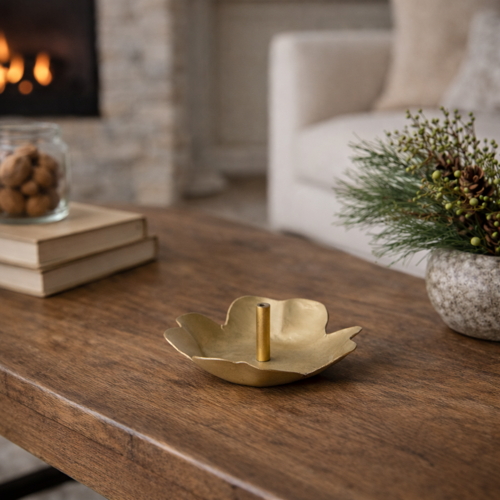 Brass Flower Shaped Incense Holder | By Luxe B Co.