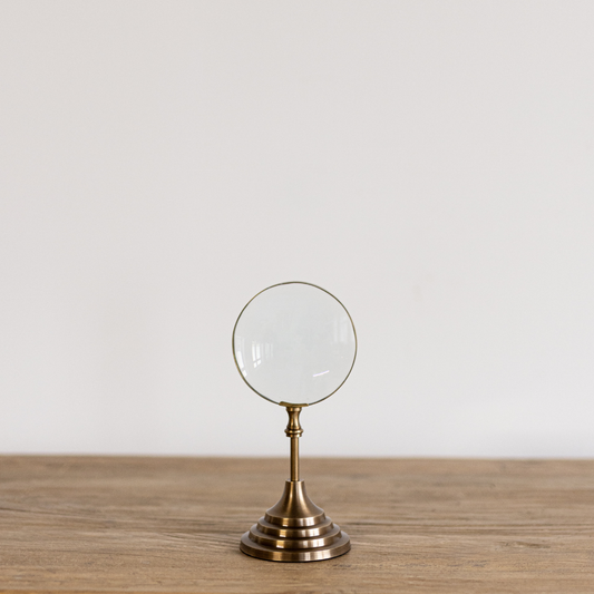 Brass Inspired Standing Magnifying Glass | By Luxe B Co.