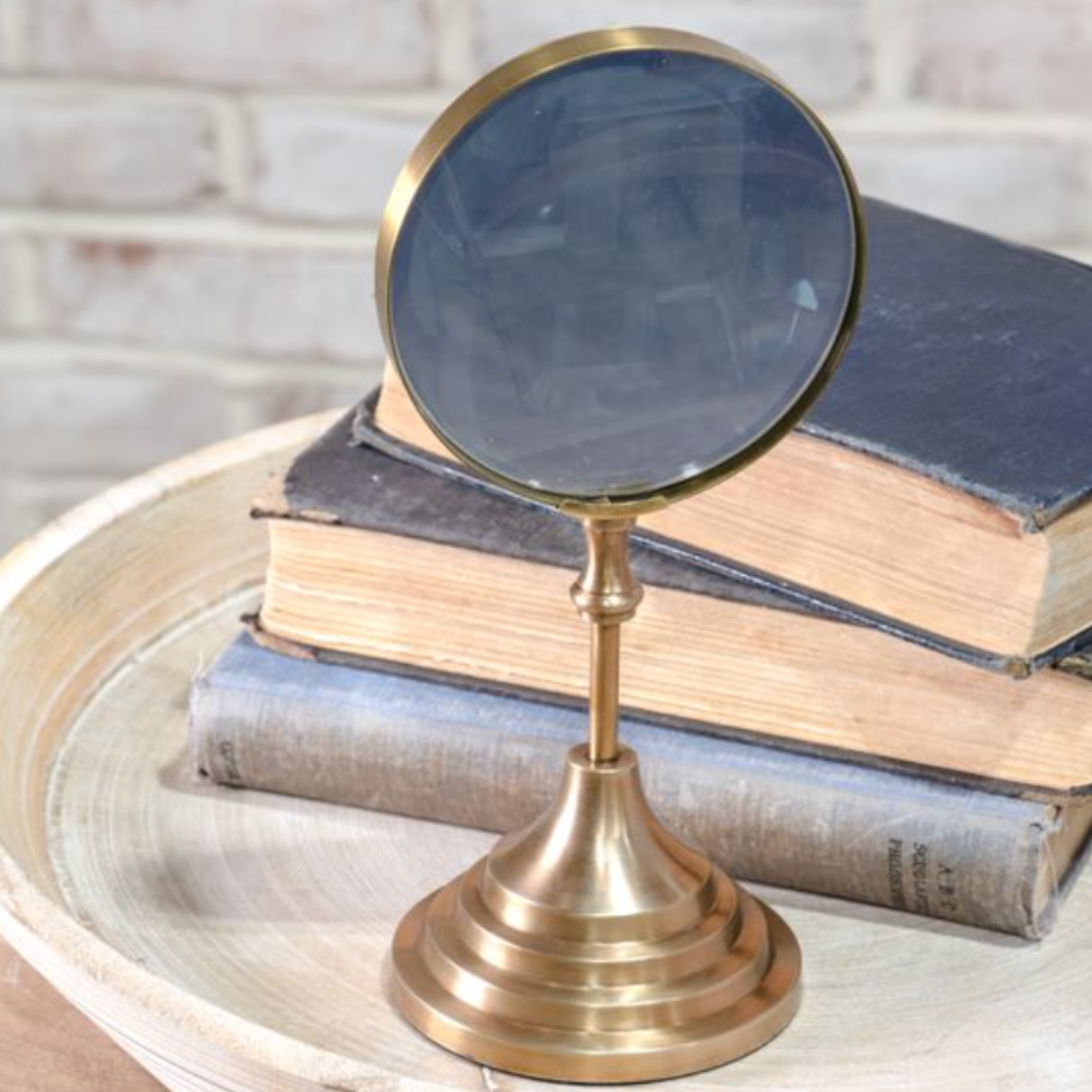 Brass Standing Magnifying Glass | By Luxe B Co.