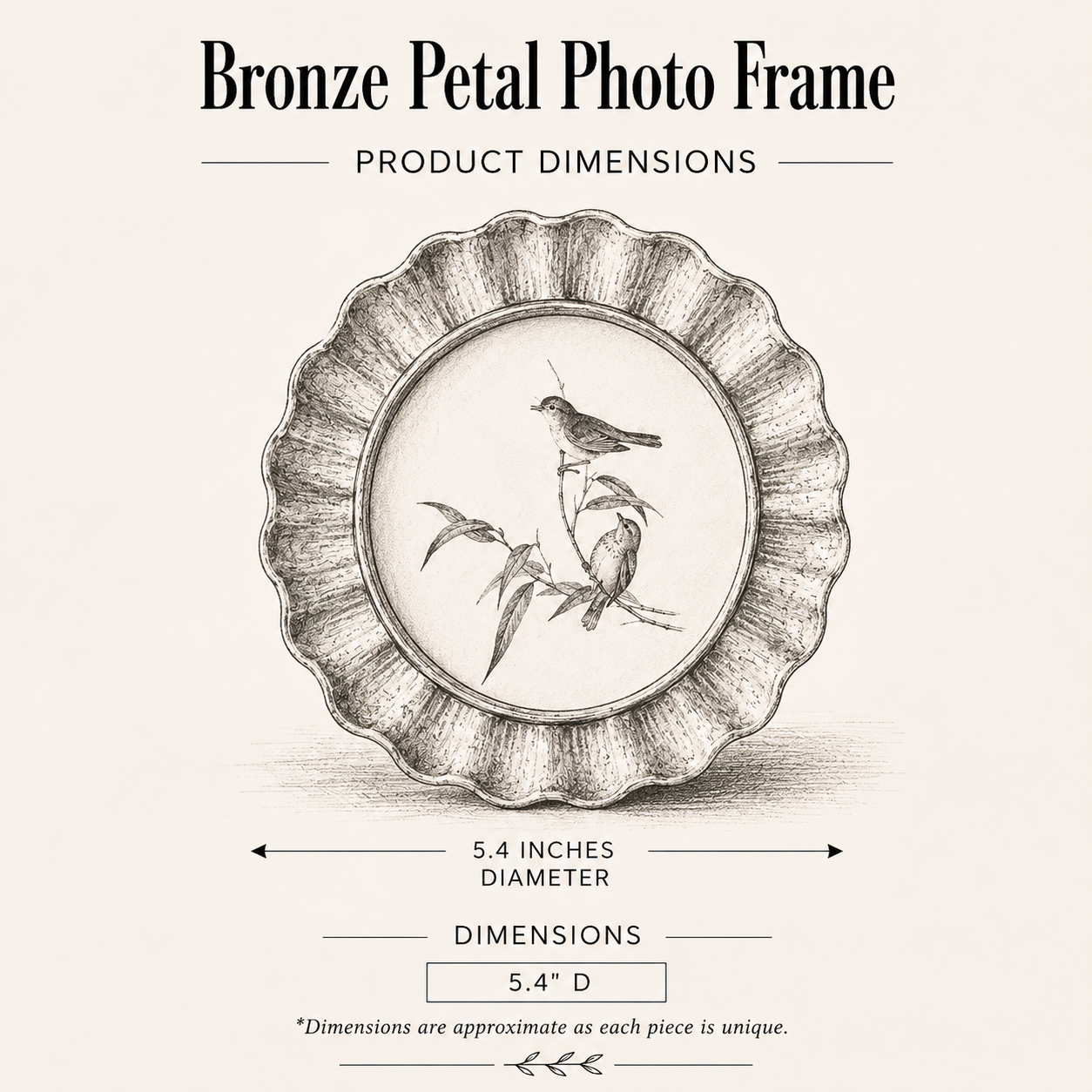Bronze Petal Photo Frame By Luxe B Co. 