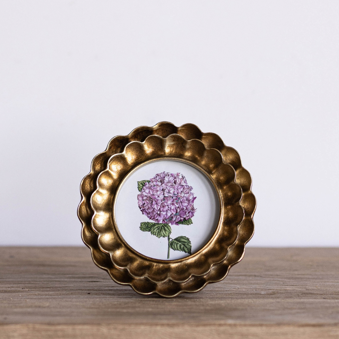 Bronze Round Scallop Photo Frame | Luxe B Co.