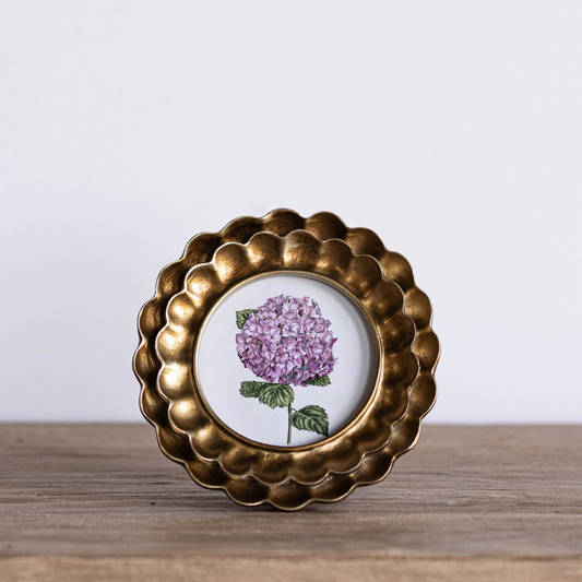 Bronze Round Scallop Photo Frame | Luxe B Co.