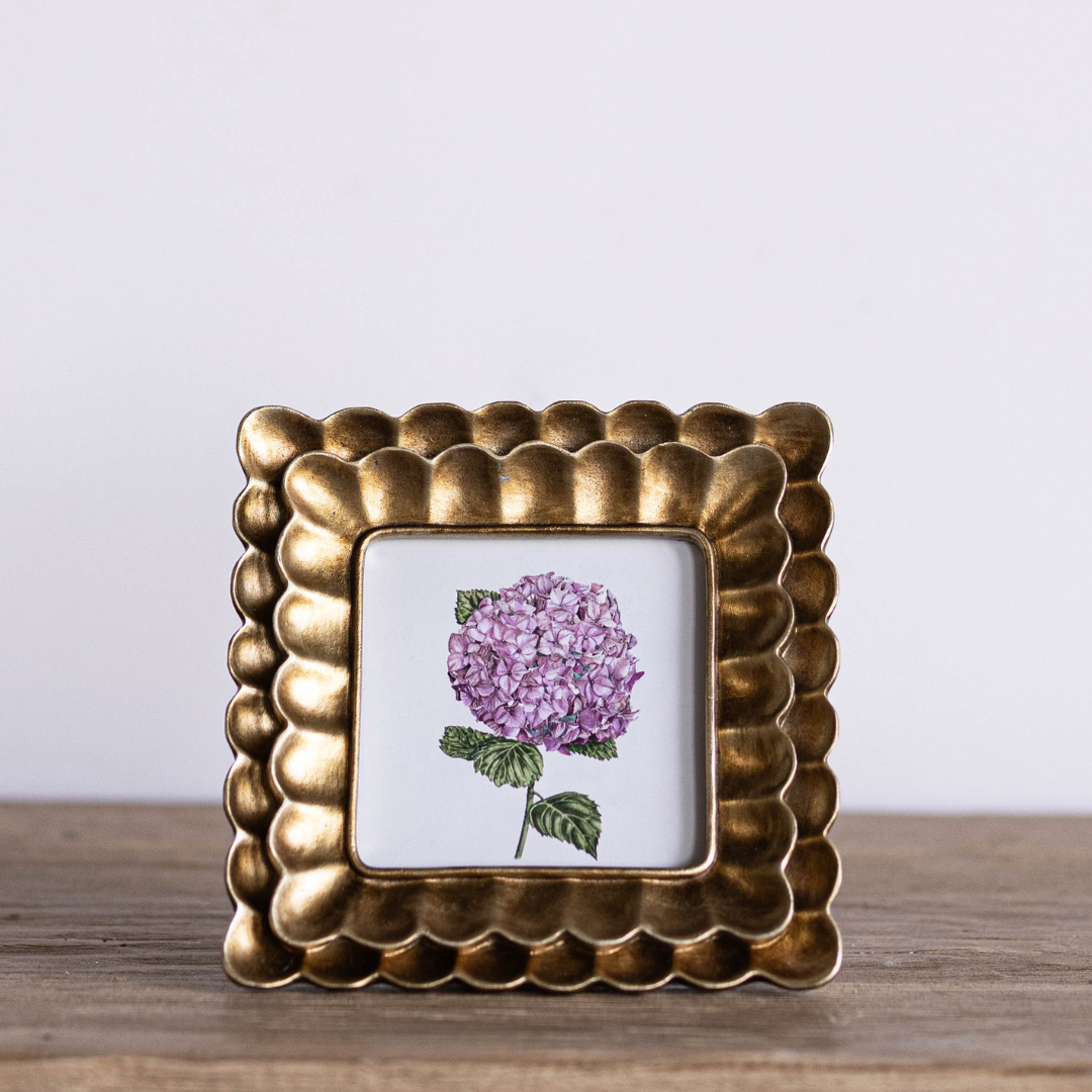 Bronze Square Scallop Photo Frame | Luxe B Co.