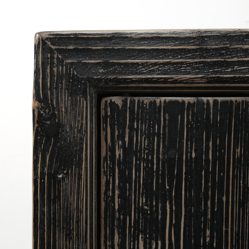 Calabasas Elm Wood Console Table Grand Black Wash | By Luxe B Co.