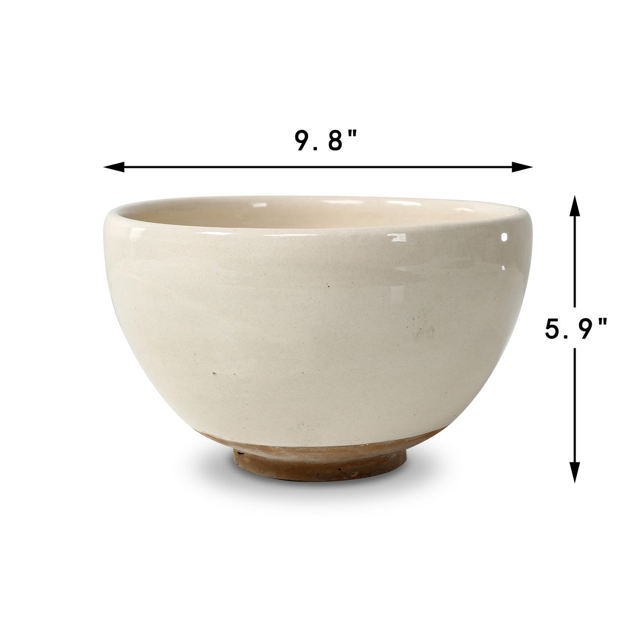 Ceramic Off White Decorative Bowl | By Luxe B Co.
