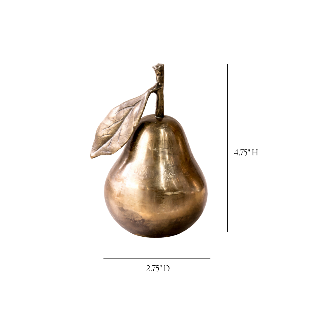 Champagne Decorative Pear | By Luxe B Co. 