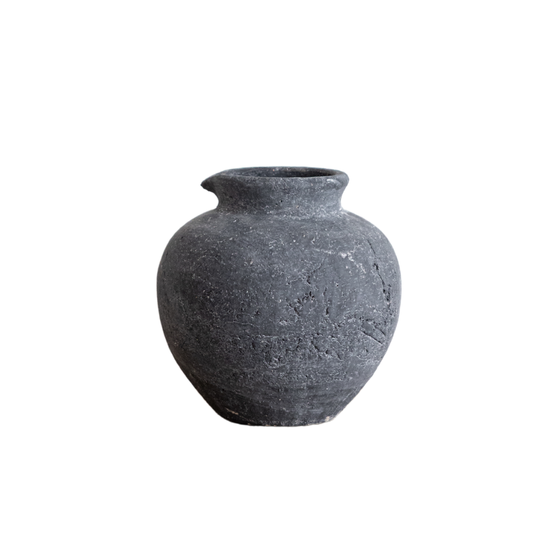 Charcoal Round Vase - Luxe B Co