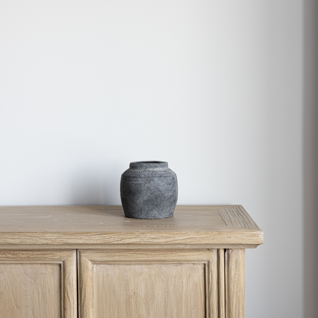 Charcoal Chevron Vase | By Luxe B Co.