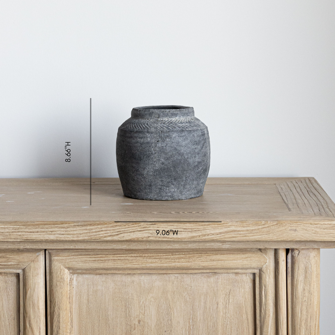 Charcoal Chevron Vase | By Luxe B Co.