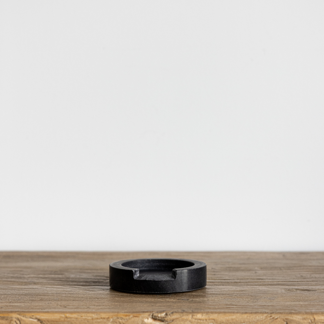Charcoal Marble Round Spoon Rest | By Luxe B Co. 