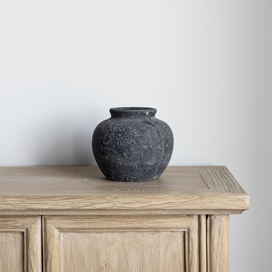 Charcoal Round Vase | By Luxe B Co.