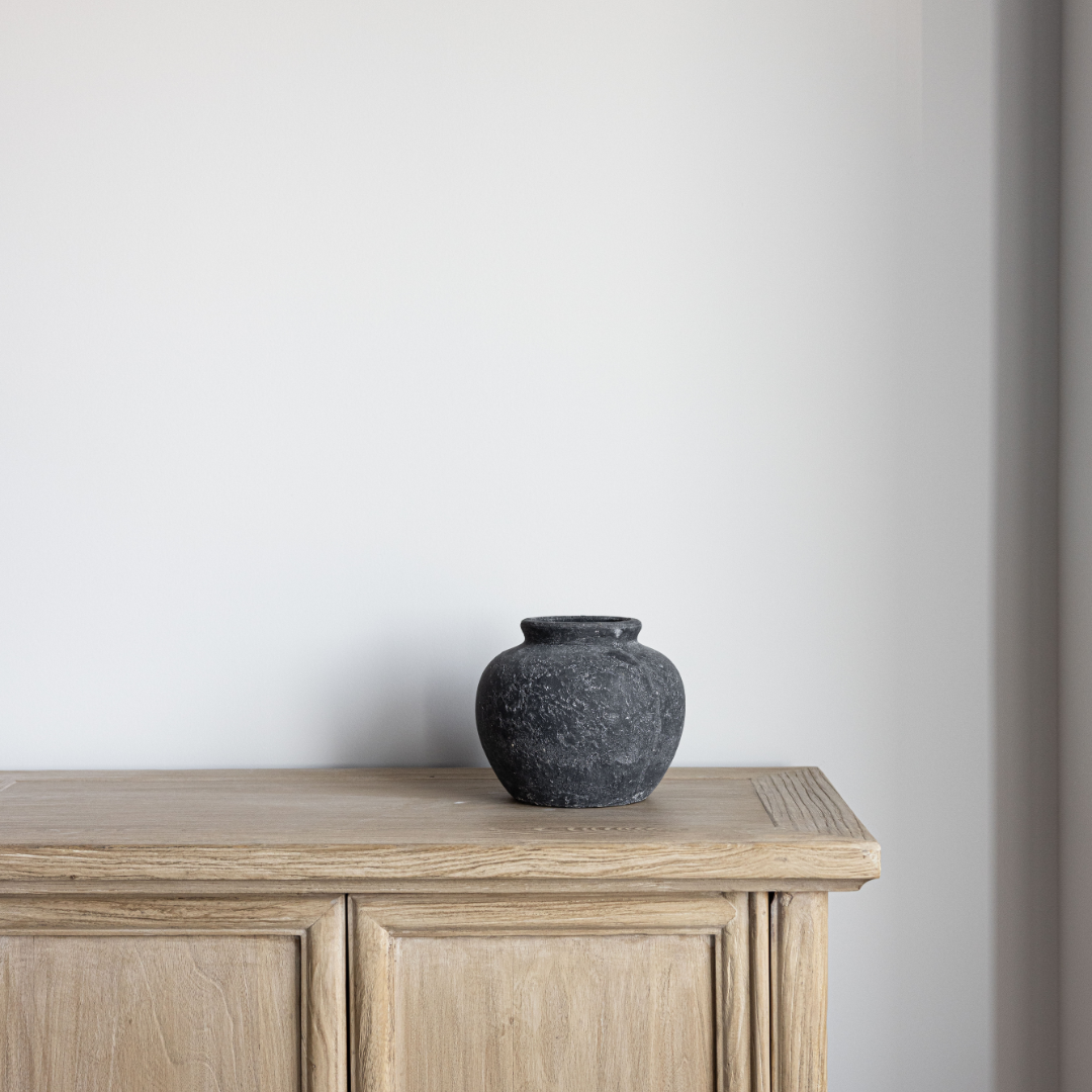 Charcoal Round Vase | By Luxe B Co.