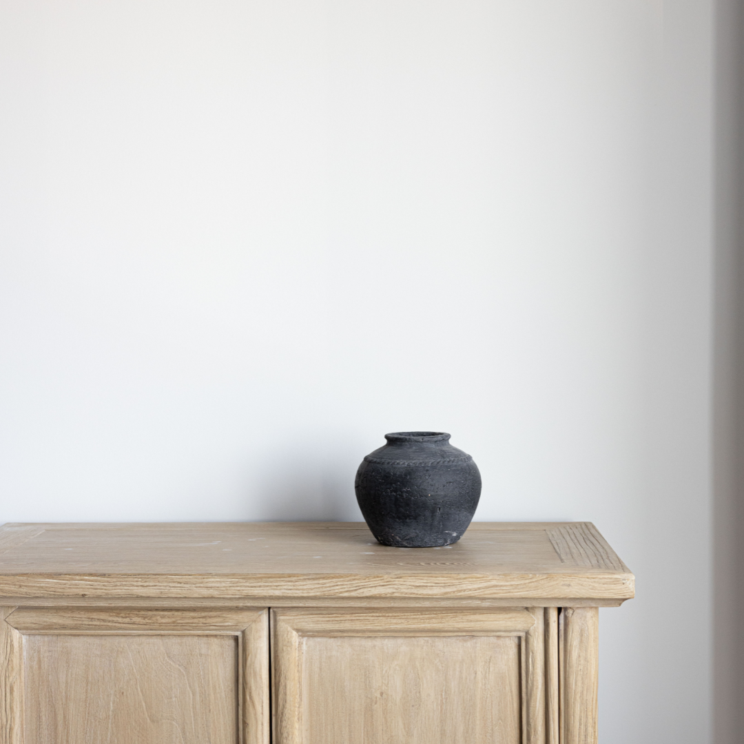 Charcoal Stripe Vase | By Luxe B Co.