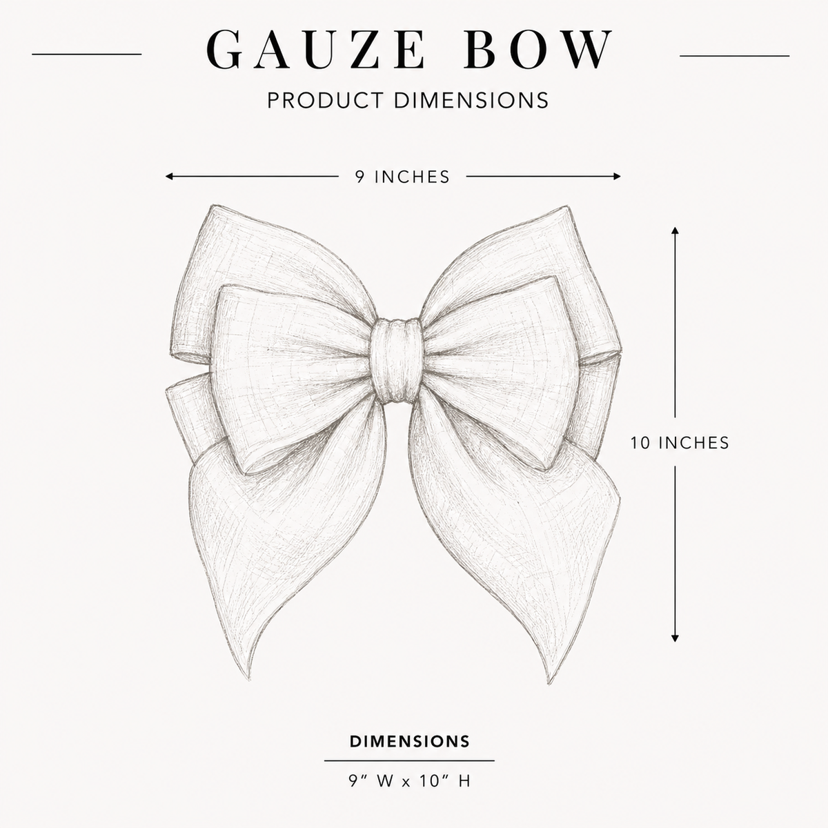 Olive green gauze bow by Luxe B Co, large bold bow with soft, textured fabric perfect for hair or accessories.