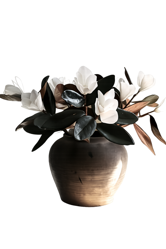 Magnolia Faux Flowers with Leaves