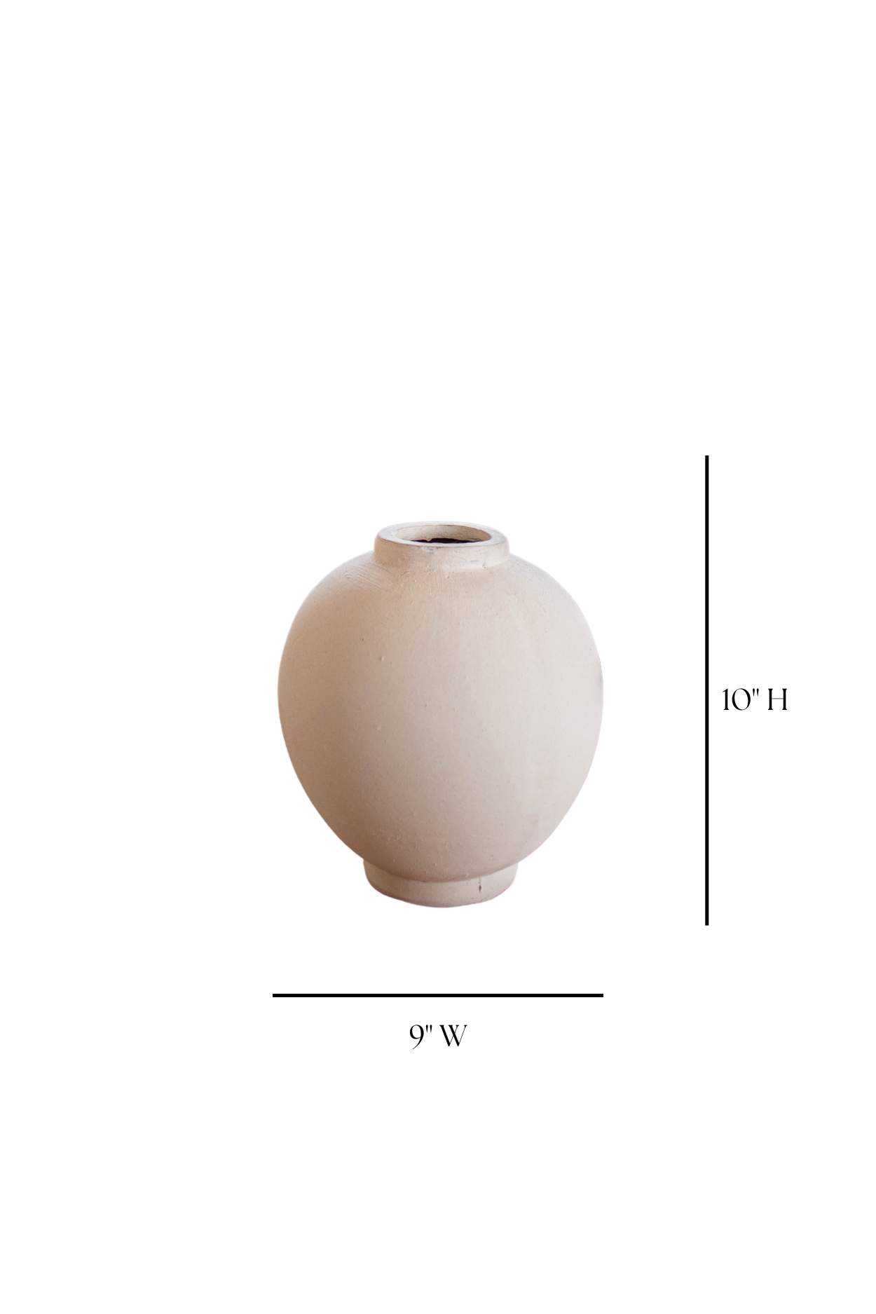 Chios Cream Round Vase Pot Medium | By Luxe B Co. 