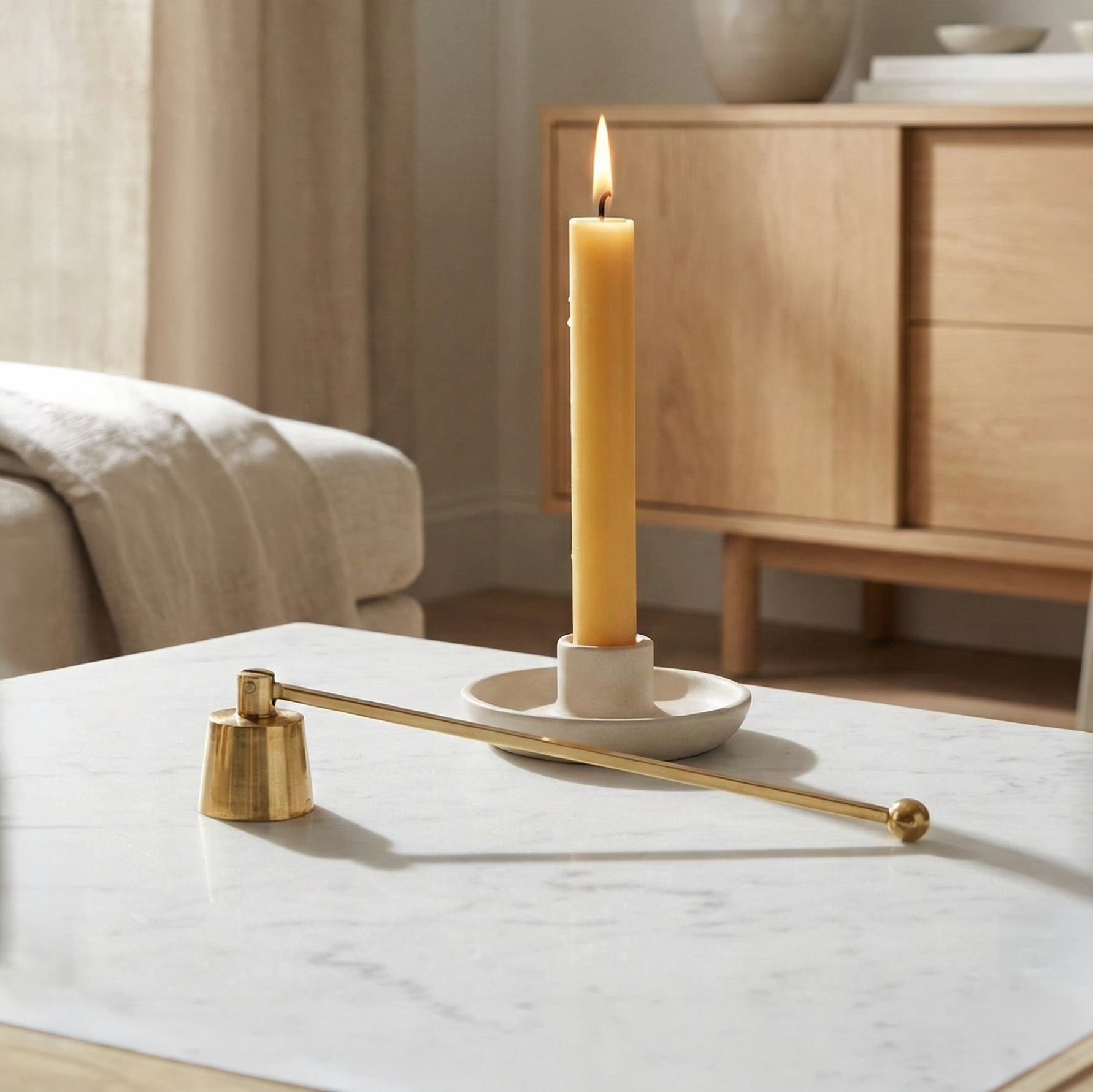 Classic Gold Candle Snuffer, SKU - 16503 - Luxe B Co