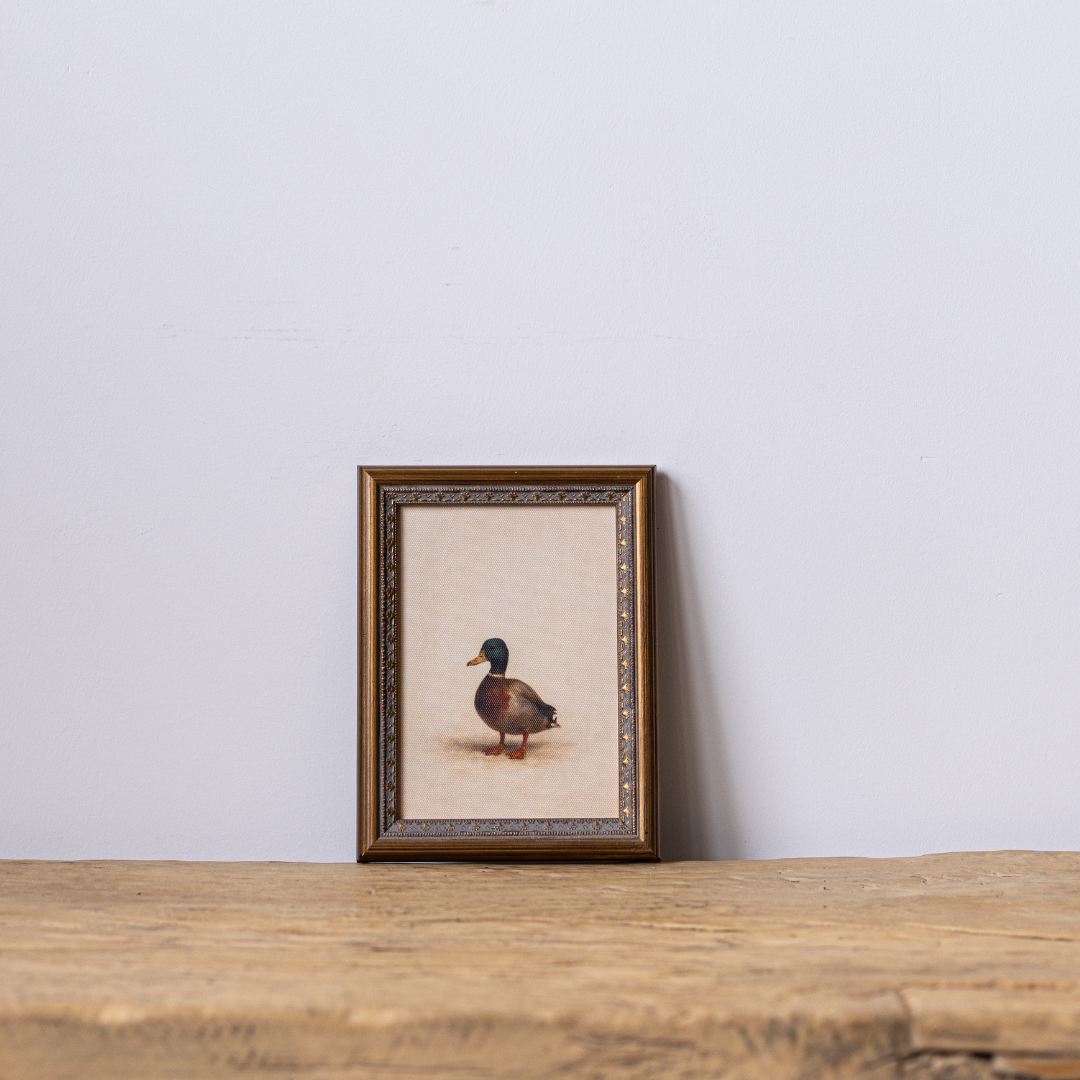 Common Loon | Antique Inspired Brass Mould Framed Art By Luxe B Co.