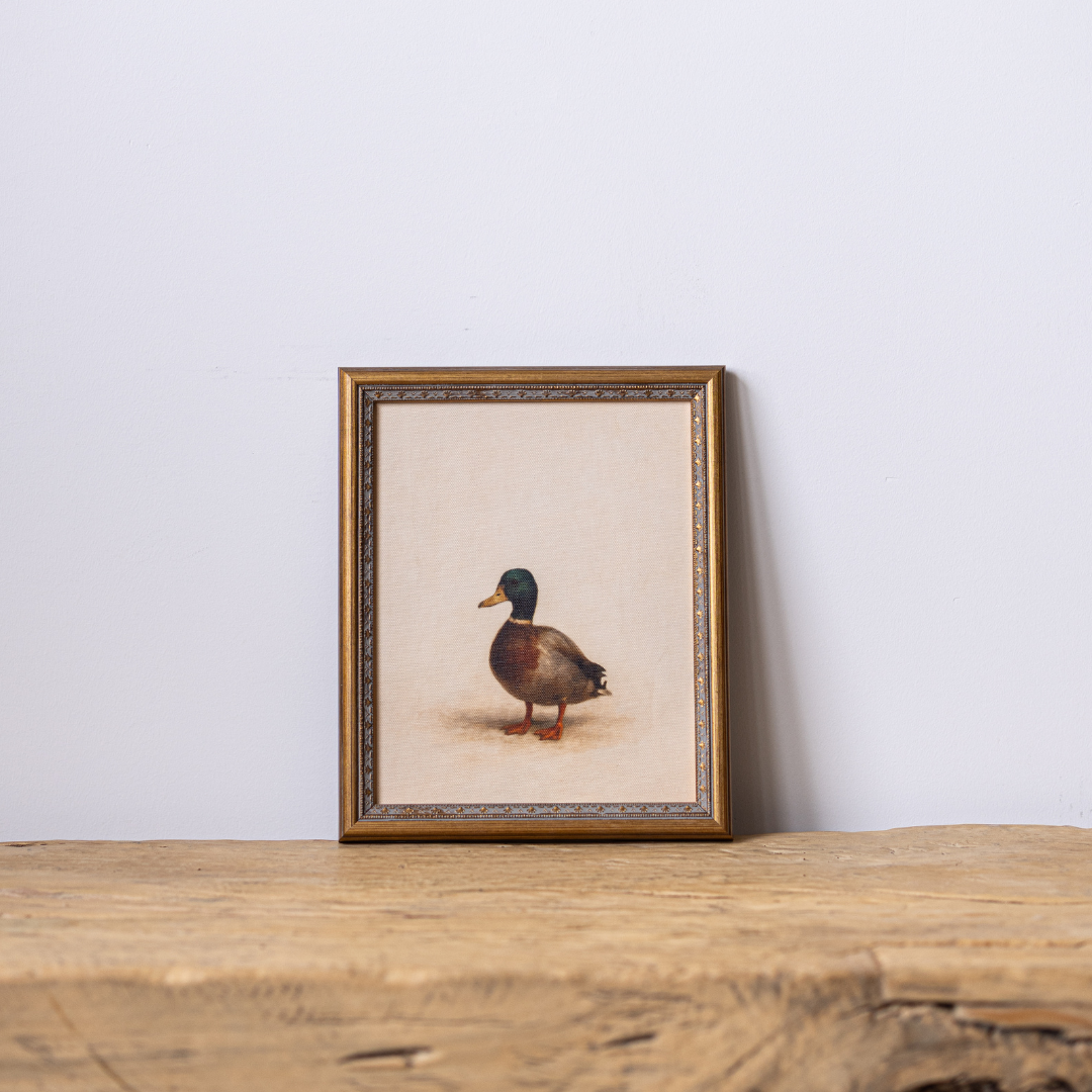 Common Loon | Antique Inspired Brass Mould Framed Art By Luxe B Co.