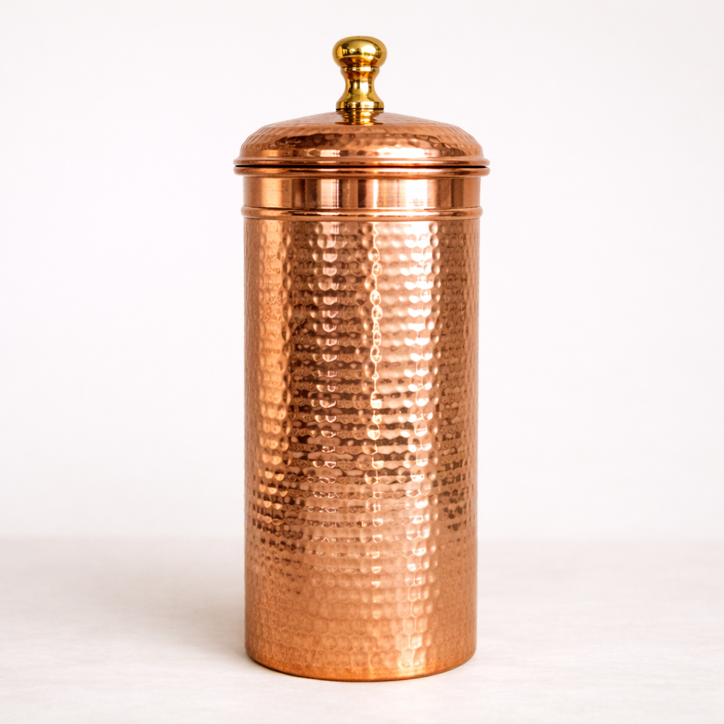 Copper Hammered Canister | By Luxe B Co. 