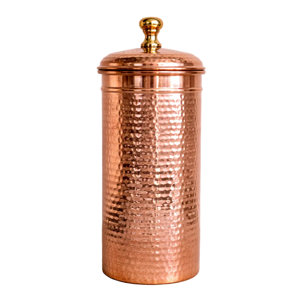 Copper Hammered Canister | By Luxe B Co. 