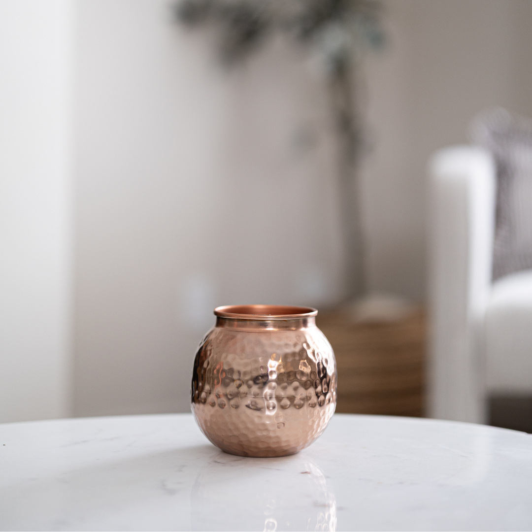 Copper Inspired Hammered Flower Vase By Luxe B Co.